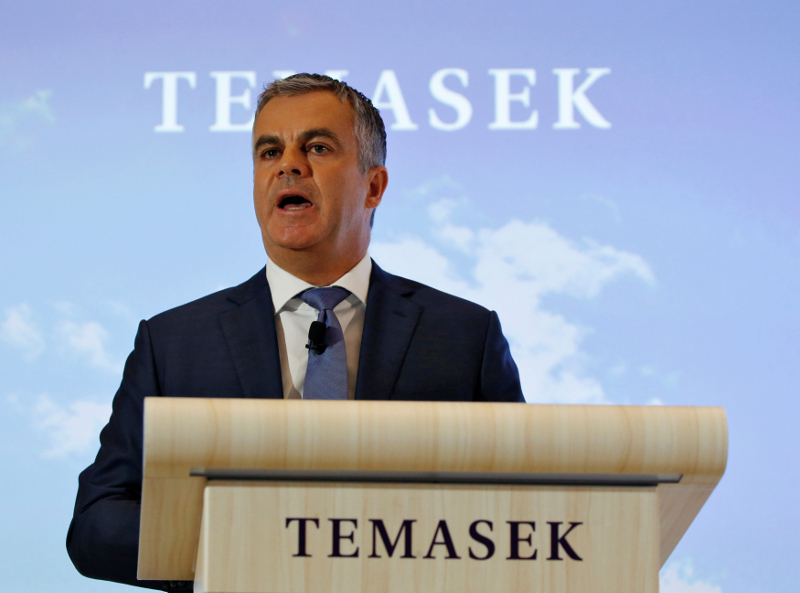 Temaseku00e2u20acu2122s Head of Strategy Michael Buchanan gives a presentation during the annual Temasek Review in Singapore July 7, 2016. u00e2u20acu201d Reuters pic