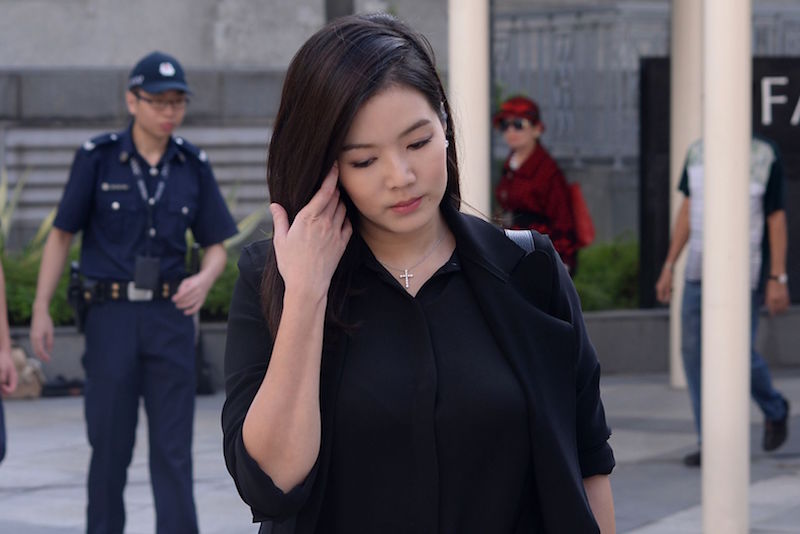 Rui En arrives at court in Singapore July 1. u00e2u20acu201d TODAY pic