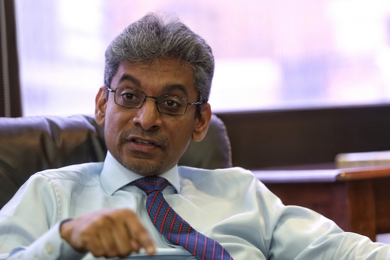 Malay Mail Online speaks to Malaysian Bar president Steven Thiru at Kuala Lumpur July 14, 2016. u00e2u20acu201d Picture by Saw Siow Feng