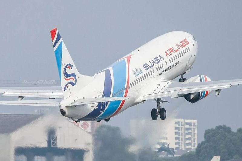 An aircraft painted with Suasa Airlines Sdn Bhd's livery is seen here flying off from Subang for a proving flight that is part of the process of obtaining an Air Operator Certificate. ― Picture courtesy of Instagram user @lady_spotter_klia
