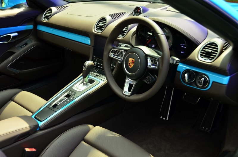 The Boxster interior is clean, sporty and elegant.