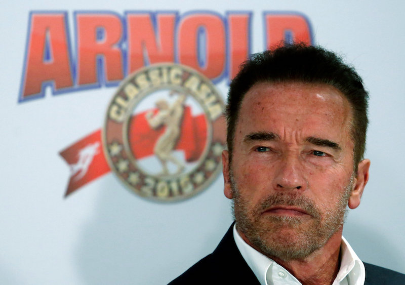 Actor and former professional bodybuilder Arnold Schwarzenegger attends a news conference in Hong Kong August 19, 2016. u00e2u20acu201d Reuters pic