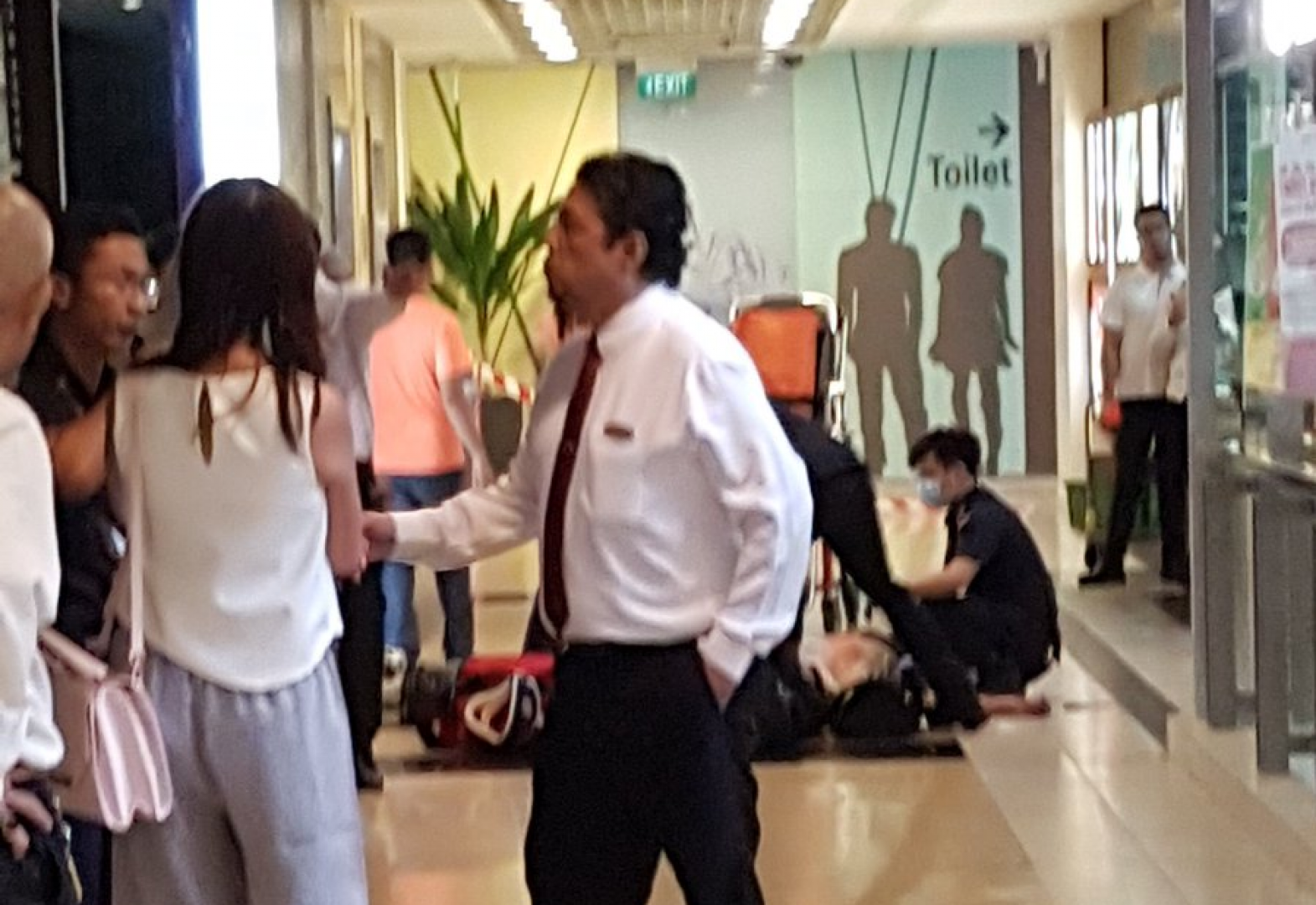 An eyewitness told TODAY that paramedics on scene tried to check if he was conscious, but he did not appear to be responsive. u00e2u20acu201d Picture courtesy of TODAY/Twitter user @_MNBR_