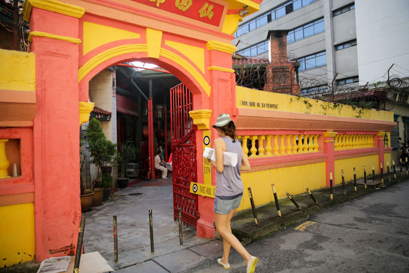One of the two gates - along Jalan Lebuh Pudu - of the Sin Sze Si Ya temple that became a refuge for Ranjit's family during the May 13, 1969 riots.
