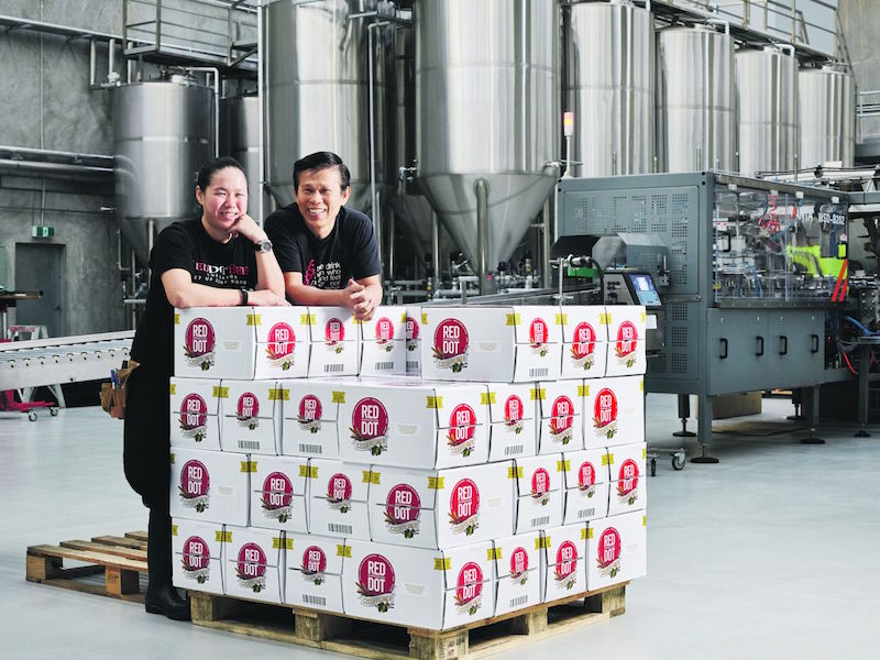 Brewmaster Crystalla Huang with her father Ernest Ng, who is the owner of local brewery RedDot BrewHouse and also a brewmaster. u00e2u20acu201d Handout via TODAY
