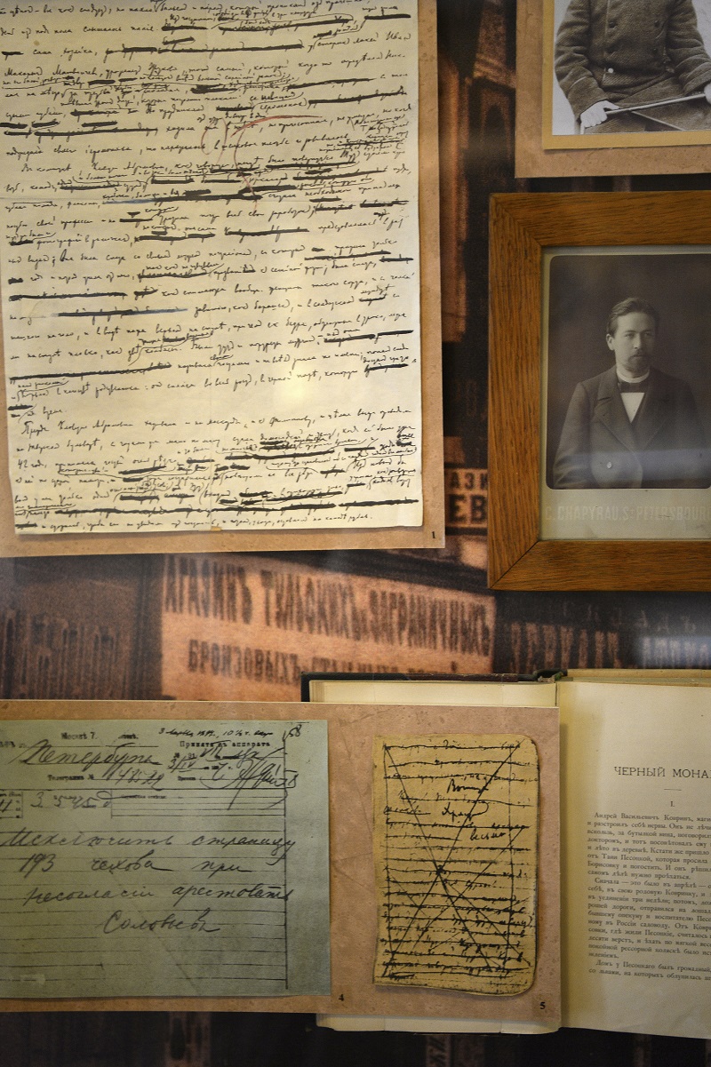Manuscripts and photographs of Anton Chekhov on display at the famous authoru00e2u20acu2122s house in central Moscow, July 14, 2016. u00e2u20acu201d Picture by James Hill/The New York Times