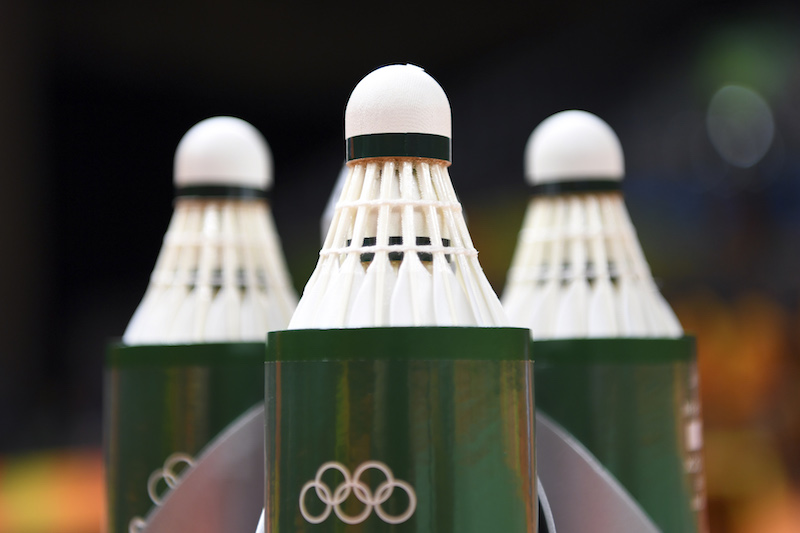 Shuttlecocks in a stand courtside at Pavilion 3 during the 2016 Summer Olympics in Rio de Janeiro August 14, 2016. u00e2u20acu201d Picture by Jeffrey Furticella/The New York Times