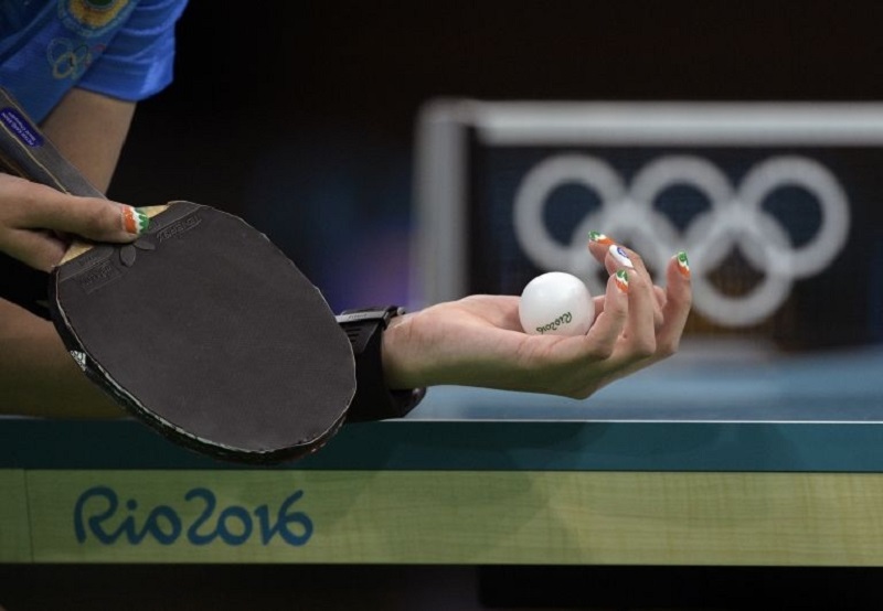 Manika Batra made sure that all those close-up shots of her serving in her womenu00e2u20acu2122s singles qualification round table tennis match featured the Indian flag. u00e2u20acu201d AFP pic