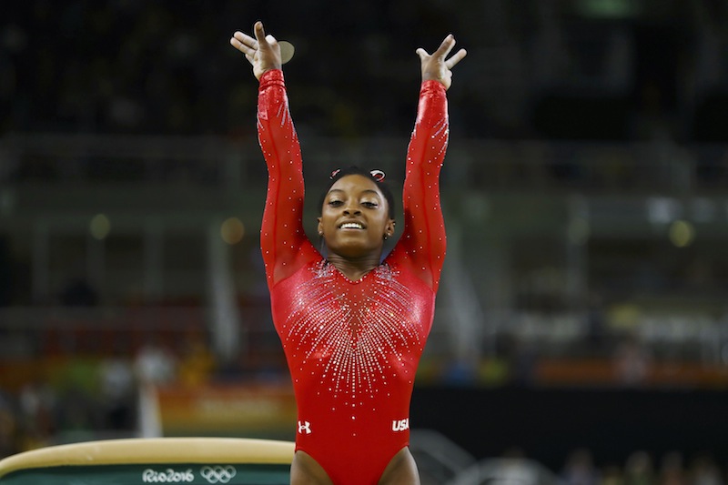 Simone Biles (USA) of USA competes in the women's vault final. u00e2u20acu201d Reuters pic