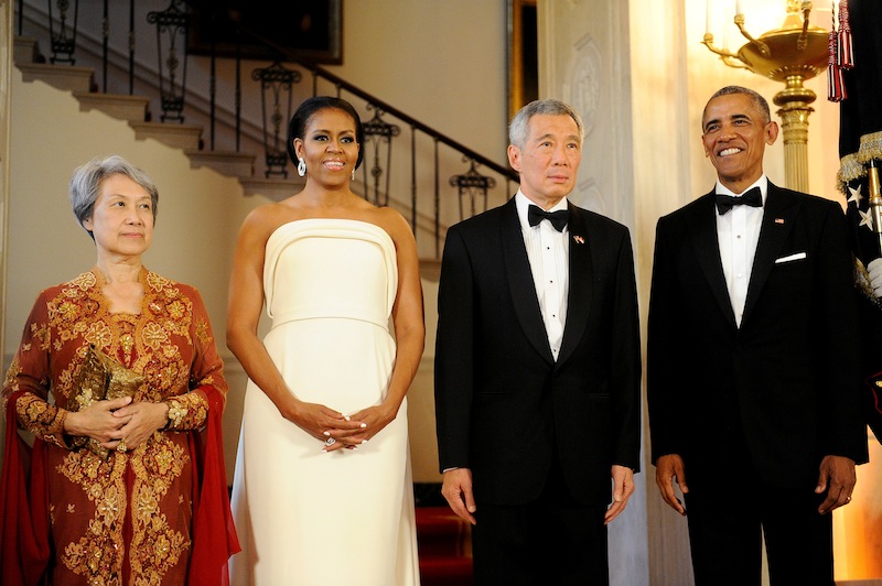 Barack and Michelle Obama welcome Singapore Prime Minister Lee Hsien Loong and his wife Ho Ching to the White House in Washington US, August 2, 2016. u00e2u20acu201d Reuters pic