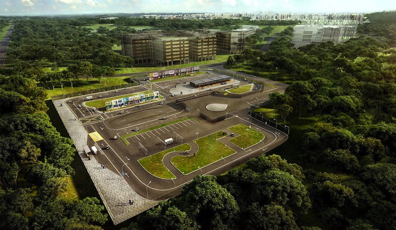 An artistu00e2u20acu2122s impression of the 1.8ha test circuit, which houses a 3.2km track and will be ready next year. u00e2u20acu201d TODAY pic