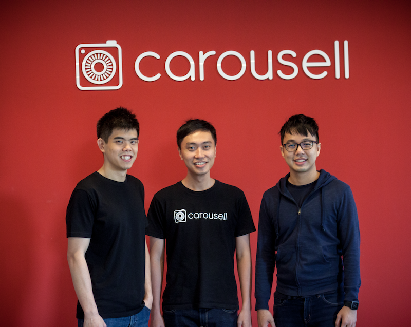 (From left) Carousell co-founders Quek Siu Rui, Lucas Ngoo and Marcus Tan. Carousell is a mobile consumer-to-consumer marketplace. u00e2u20acu201d Handout via TODAY