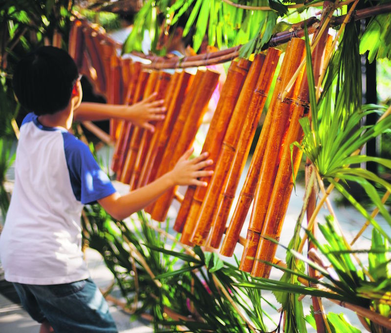 A child plays with Sound Tunnel at Playeum. u00e2u20acu201d Handout via TODAY