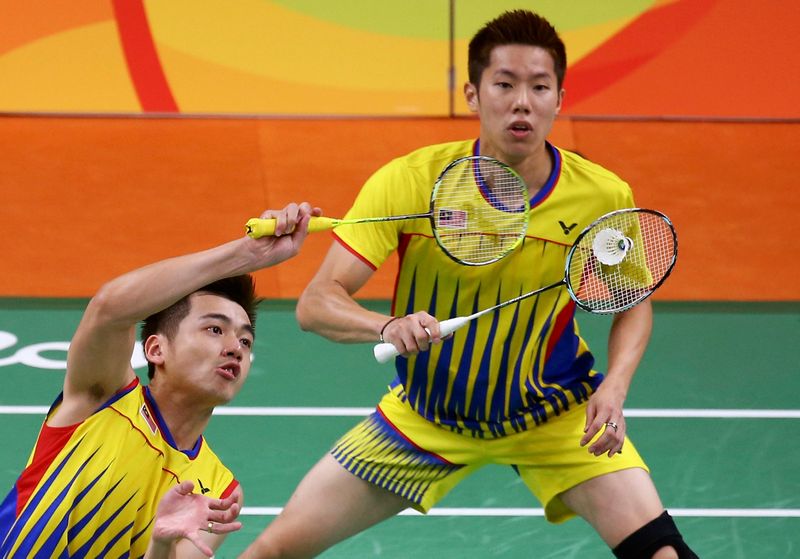 Goh V Shem and Tan Wee Kiong Tan during the men's doubles semifinals at the Riocentro Pavilion 4, Rio de Janeiro August 16, 2016. u00e2u20acu201d Reuters pic