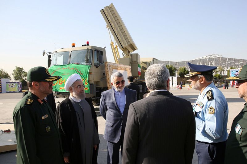 Iranu00e2u20acu2122s President Hassan Rouhani (2nd L) and Iranian Defence Minister HosseinDehghan (L) at the new air defense missile system Bavar-373, in Tehran August 21, 2016. President.ir/Handout via REUTERS/File Photo