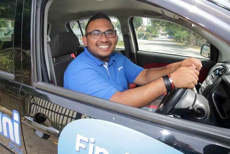 John Zachariah is an engineer but also doubles up as a Uber driver. u00e2u20acu2022Picture by Choo Choy May