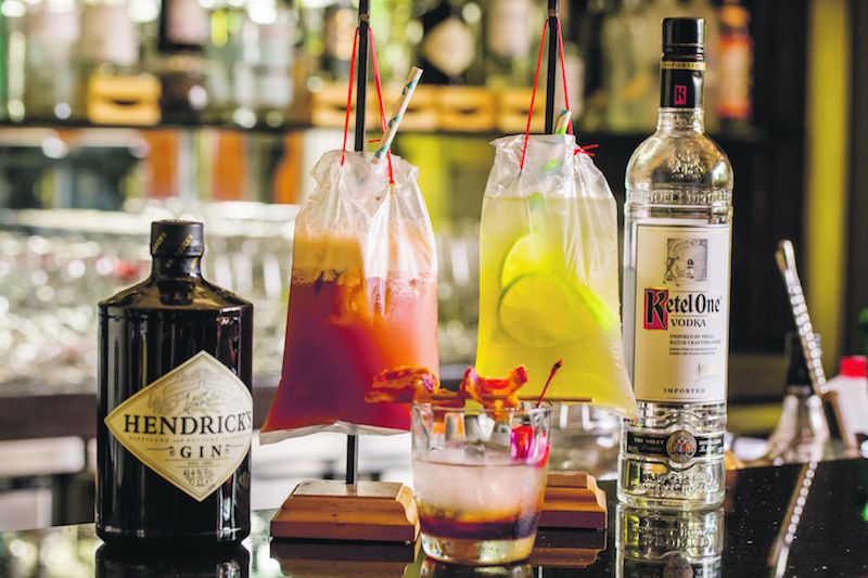 Rumpoles Baru00e2u20acu2122s vodka-based TEH-Ice (far right) is one of five new hawker-inspired cocktails created just in time for Singaporeu00e2u20acu2122s National Day celebrations. u00e2u20acu201d Handout via TODAY