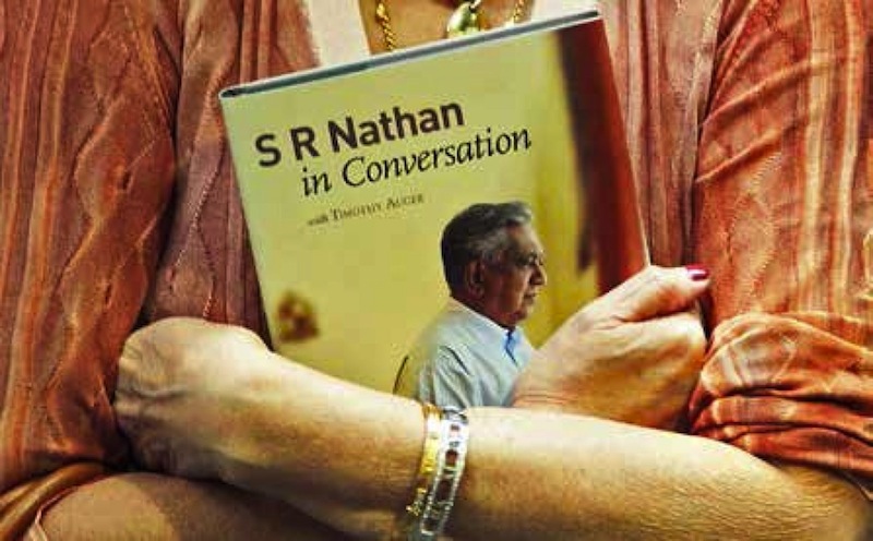 A copy of Nathanu00e2u20acu2122s 2015 book 'S R Nathan in Conversation'. u00e2u20acu201du00c2u00a0TODAY file photon
