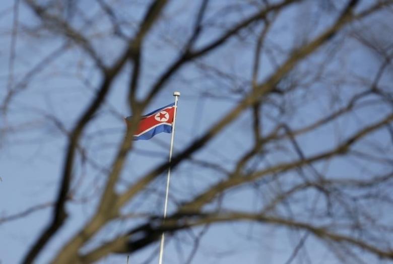 A North Korean flag is seen on the top of its embassy in Beijing, China, February 7, 2016. u00e2u20acu201d Reuters pic