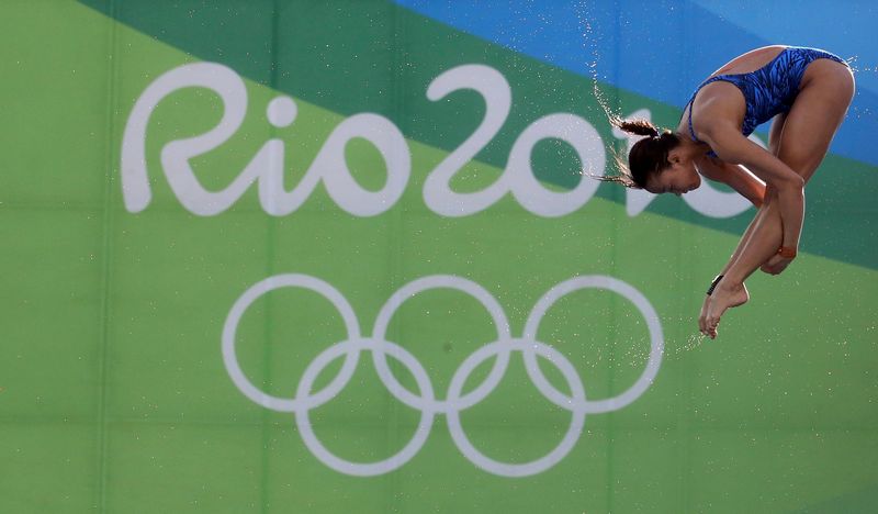 Pandelela Rinong competing in the women's 10m platform preliminary round at the Maria Lenk Aquatics Centre, Rio de Janeiro August 17, 2016. u00e2u20acu201d Reuters picn