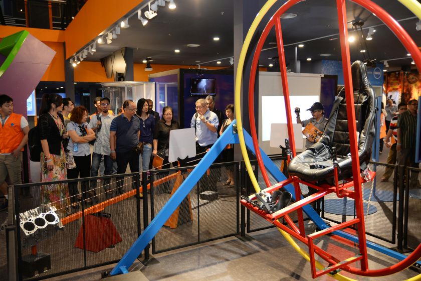 The G-Force machine at the Forces and Motion section. 