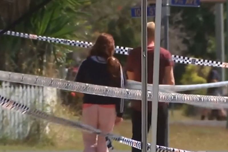 Screengrab from the Reuters video on the stabbing death of a British woman in Australia.   