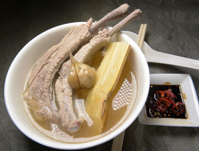 A forgotten version of Teochew style peppery bak kut teh with sugar cane is hawked at the Adam’s Rib stall. — Handout via TODAY