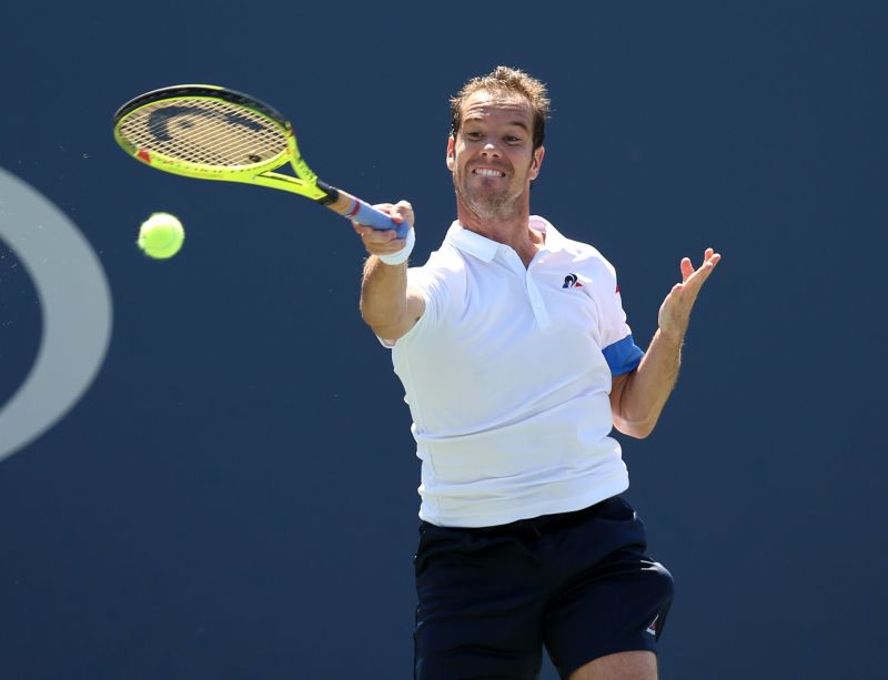 Aug 29, 2016; New York; Richard Gasquet of France v Kyle Edmund of Great Britain day one 2016 US Open tennis at USTA Billie Jean King National Tennis Centre. Mandatory Credit: Jerry Lai-USA TODAY Sports