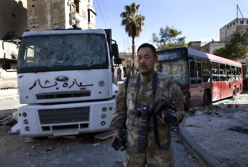 Toshifumi Fujimoto in Aleppou00e2u20acu2122s old city on December 27, 2012. u00e2u20acu201d AFP pic