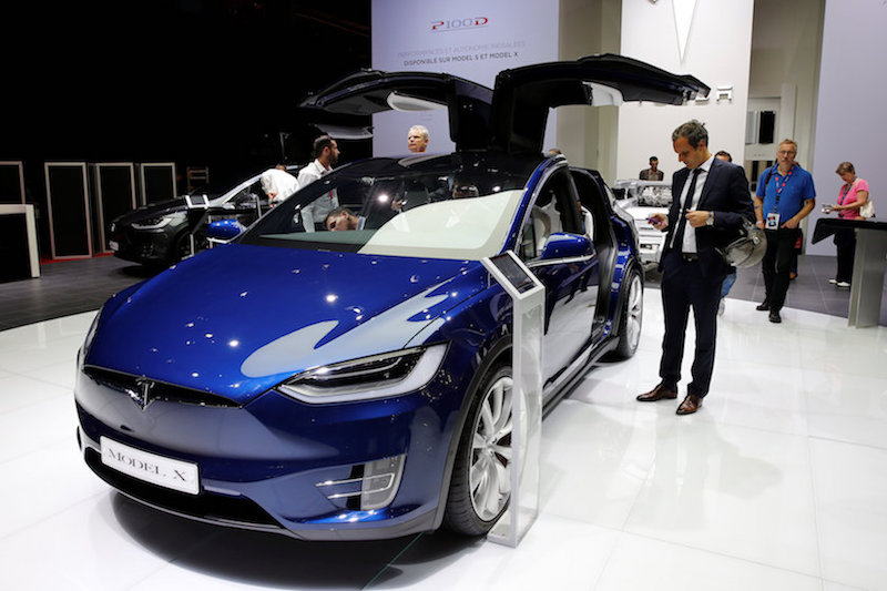 The Tesla Model X car is displayed on media day at the Paris Auto Show September 30, 2016. u00e2u20acu201d Reuters pic