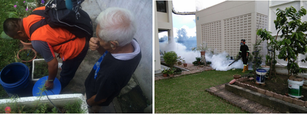Anti mosquito measures such as fogging were taken by the Sabah Health department within a 400m radius of a Zika victimu00e2u20acu2122s home in Taman Public Jaya, Likas in Kota Kinabalu. u00e2u20acu201d Pictures courtesy of Sabah Health Department 