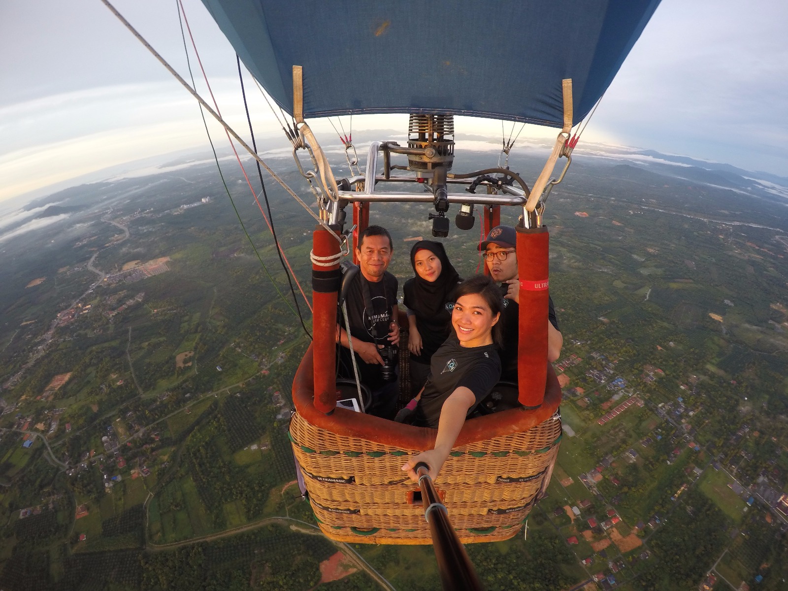 Up in the air with ‘local hero’ Abdul Aziz Yusof. — Picture courtesy of Life on Air