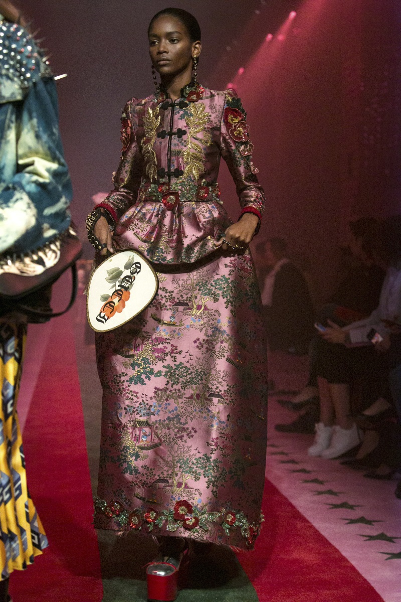 Elibeidy Danis Martinez, a new model, on the runway for Gucci during London Fashion Week, September 21, 2016. Martinez made her very first season of walks for three of the most powerful and high-profile brands in the fashion business. — Picture by Gio Staiano/NowFashion via The New York Times