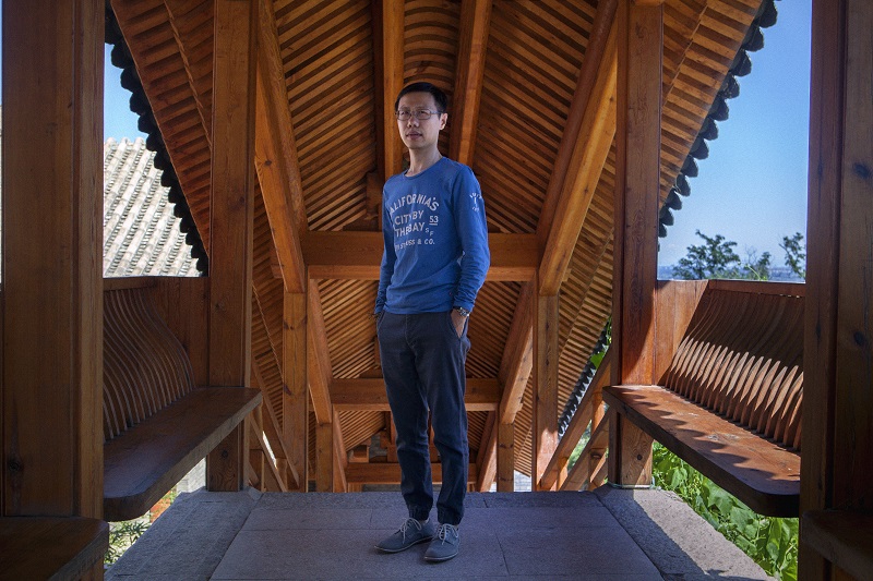 Sun Shaoxuan, a technology entrepreneur, attends services nearly every week at Longquan Monastery, a temple on a hilltop in northwest Beijing, August 28, 2016. — Picture by Giulia Marchi/The New York Times