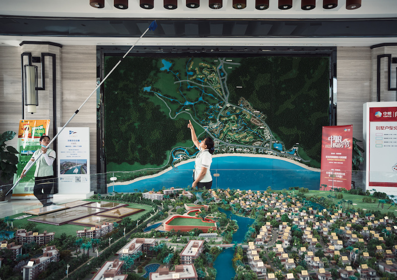 A scale model of Brilliant Villa, a residential development near Yalong Bay, a burgeoning tourist mecca on the Chinese island of Hainan September 15, 2016. — Picture by Yuyang Liu/The New York Times