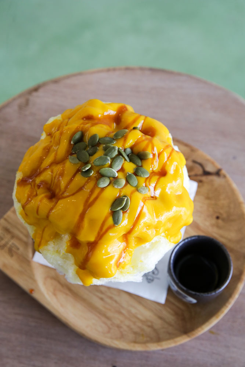 The Pumpkin kakigori pairs Japanese pumpkin puree with burnt caramel. u00e2u20acu201d Picture by Choo Choy May