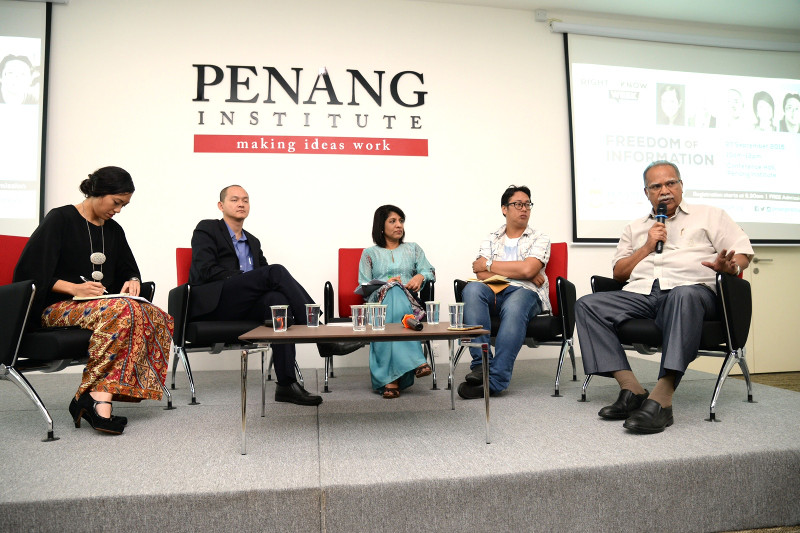 Penang Instituteu00e2u20acu2122s Freedom of Information forum discusses the Freedom of Information (FOI) laws of Penang and Selangor, September 27, 2016. u00e2u20acu201d Picture by KE Ooi