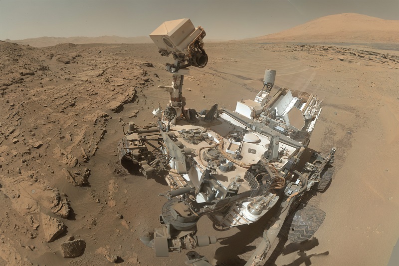 In a composite by The New York Times, Nasa’s Curiosity rover in an April 2014 self-portrait. Curiosity found methane on Mars, offering the possibility of life under the surface. — Picture by Nasa via The New York Times