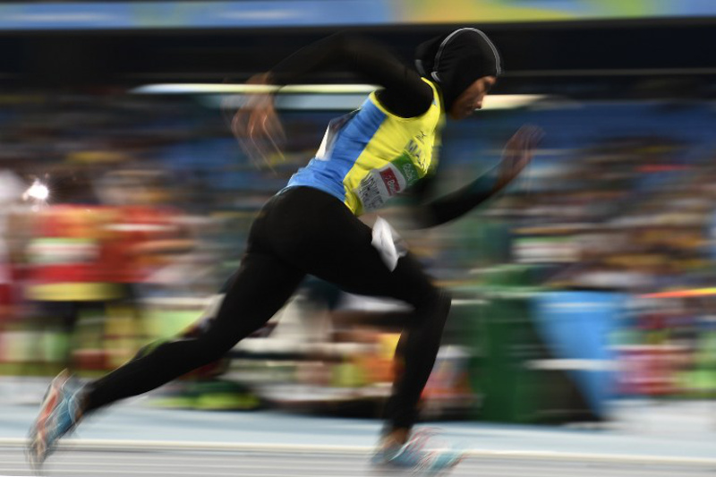 Siti Noor Iasah Mohamad Ariffin competes in the Women's 400M race at the Olympic Stadium during the Rio 2016 Paralympic Games in Rio de Janeiro, Brazil, on September 13, 2016. u00e2u20acu201d AFP pic