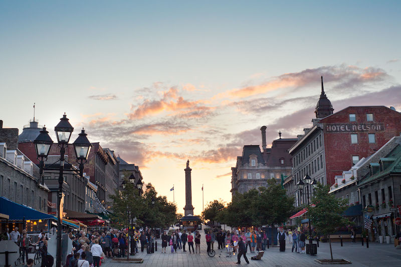 A public square in the Vieux Port neighbourhood of Montreal, Quebec, June 10, 2012. — Picture by J. Adam Huggins/The New York Times