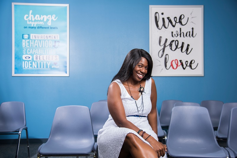 Angela Dunn, a personal coach and receptionist for Weight Watchers International in College Station, Texas, September 8, 2016. u00e2u20acu201d Picture by Cooper Neill/The New York Times