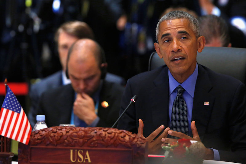 US President Barack Obama addresses a US-Asean meeting as a part of the Asean Summit in Vientiane, Laos September 8, 2016. u00e2u20acu201d Reuters pic