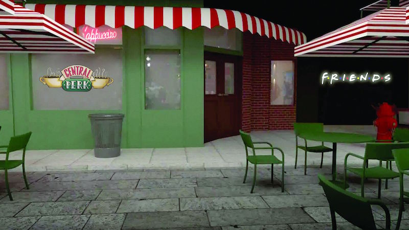 Central Perk cafe will recreate the outdoor alfresco area that was seen in ‘Friends.’ — Carpenters Design Group pic via TODAY
