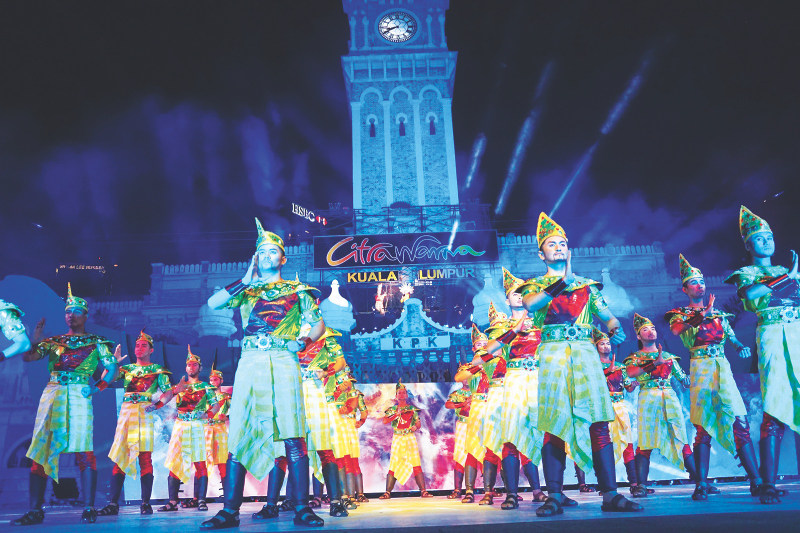 Performers thrill the audience in the celebration on the country’s myths and folklore. — Picture by Ahmad Zamzahuri