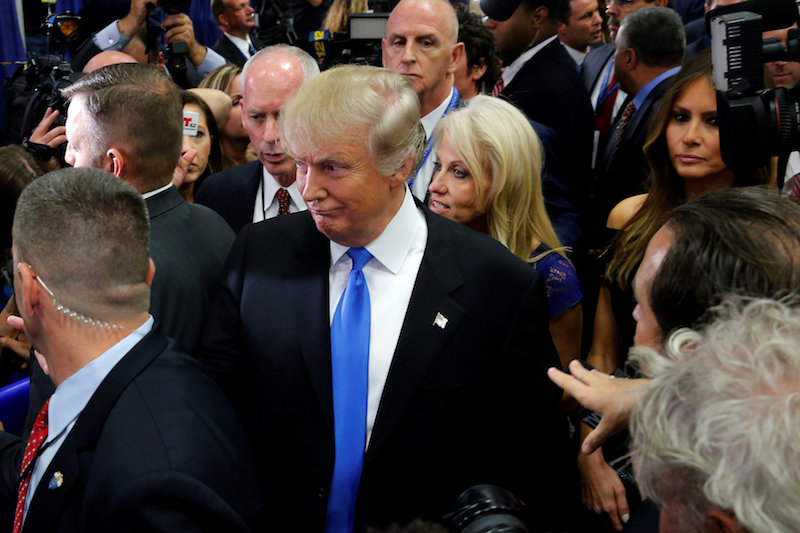 Donald Trump talks to reporters at Hofstra University in Hempstead, New York, September 26, 2016. u00e2u20acu201d Reuters pic 