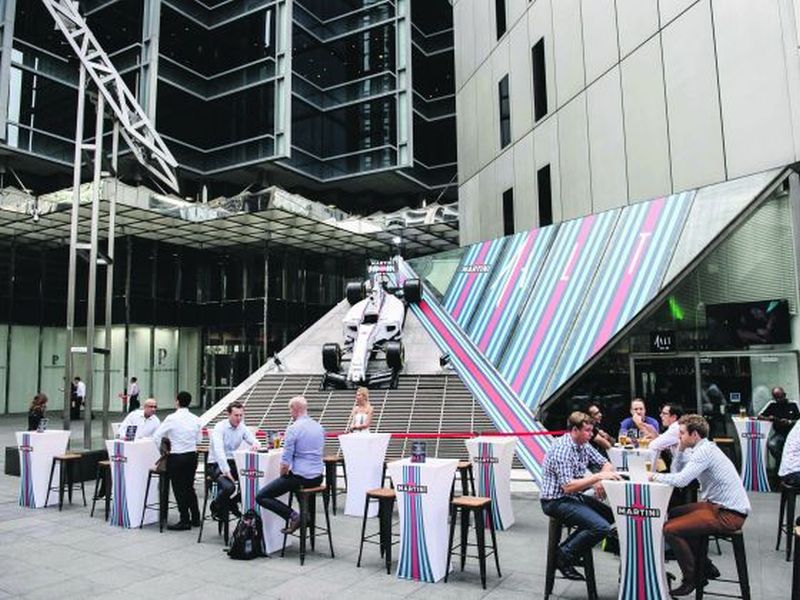 Take a picture with this Williams Martini Racing FW38 car replica at 1 Altitude, upload it on social media and you might find yourself winning passes to F1 parties. u00e2u20acu2022 Picture courtesy of Williams Martini Racing/TODAY