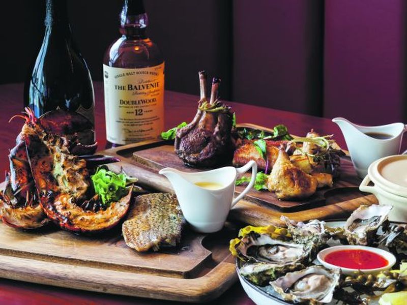 Feast on Usquba's seafood and meat platters while having an eyeful of the F1 race. ― Picture courtesy of Usquba/TODAY