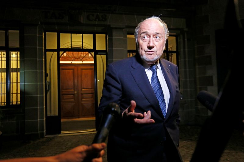 Former Fifa president Sepp Blatter leaves the Court of Arbitration for Sport (CAS) after being heard in the arbitration procedure involving him and Fifa in Lausanne, Switzerland, August 25, 2016. REUTERS/Pierre Albouy