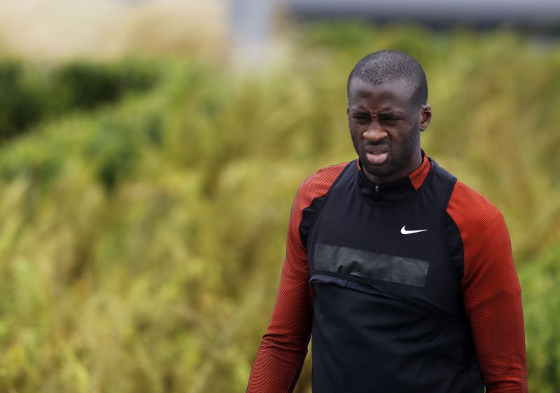 Manchester City Training - City Football Academy - 12/9/16 Manchester Cityu00e2u20acu2122s Yaya Toure during training Action Images via Reuters / Carl Recine Livepic 