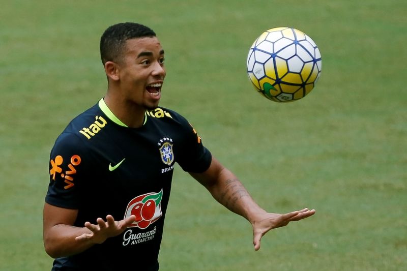 Gabriel Jesus attends a training session ahead of Brazilu00e2u20acu2122s World Cup 2018 Qualifier against Columbia. u00e2u20acu2022 Reuters pic